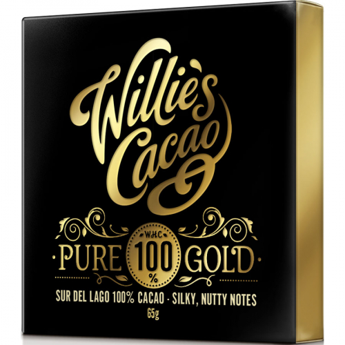 Pure 100% gold de Willie’s Cacao (Tableta de 40 g) – Caja de 12 unidades