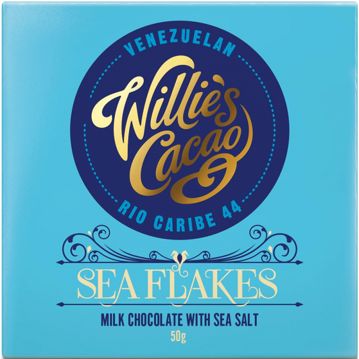 Sea flakes de Willie’s Cacao (Tableta de 50 g) – Caja de 12 unidades